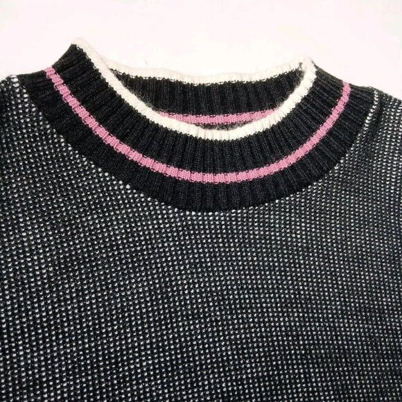 JC & Lewis Aztec Warrior M Sweater Women Black Pink Geometric Retro Vintage 80s - Picture 3 of 12